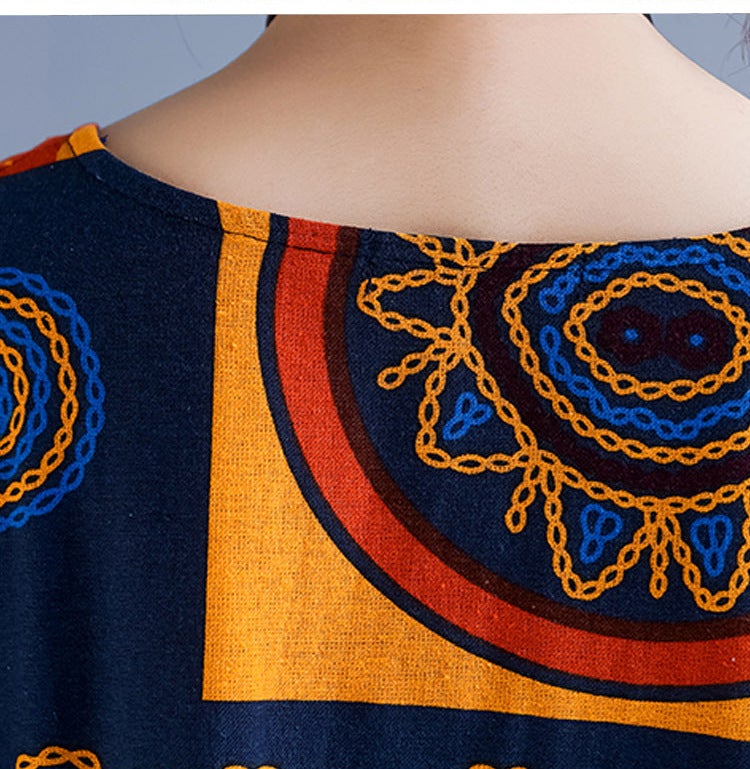 Summer Plus Sizes Print Long Maxi Dresses-Dresses-The same as picture-One Size-Free Shipping at meselling99