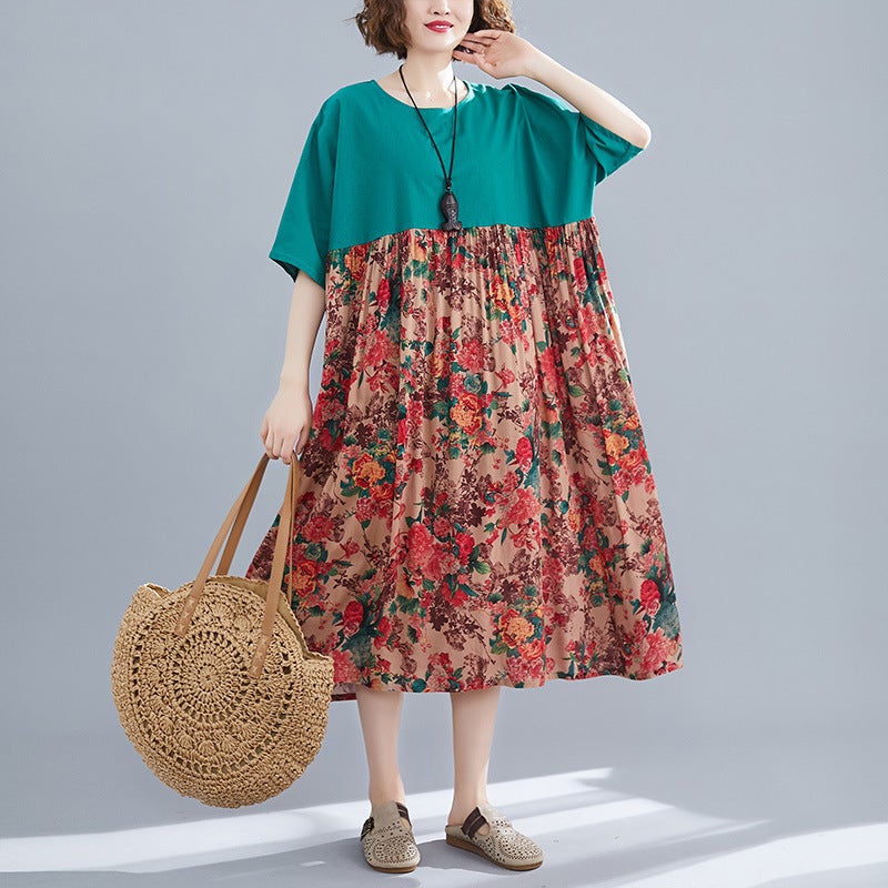 Ethnic Plus Sizes Cozy Linen Summer Maxi Dresses for Women-Dresses-The same as picture-One Size-Free Shipping at meselling99