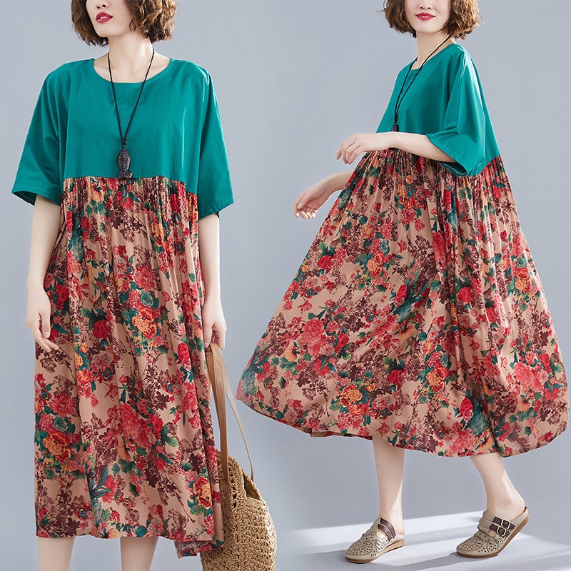 Ethnic Plus Sizes Cozy Linen Summer Maxi Dresses for Women-Dresses-The same as picture-One Size-Free Shipping at meselling99