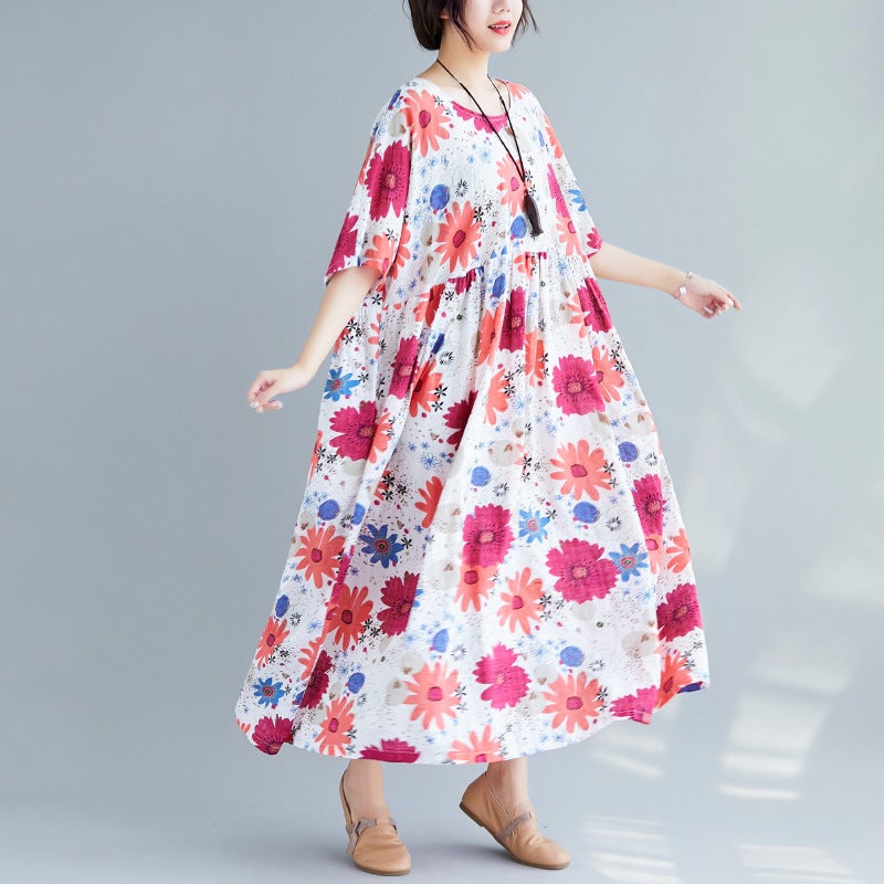 Women Plus Sizes High Waist Summer Dresses-Dresses-The same as picture-One Size-Free Shipping at meselling99