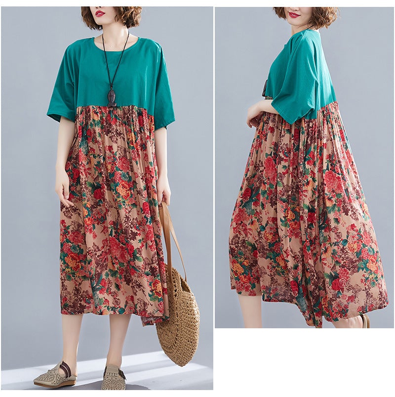 Ethnic Plus Sizes Cozy Linen Summer Maxi Dresses for Women-Dresses-The same as picture-One Size-Free Shipping at meselling99