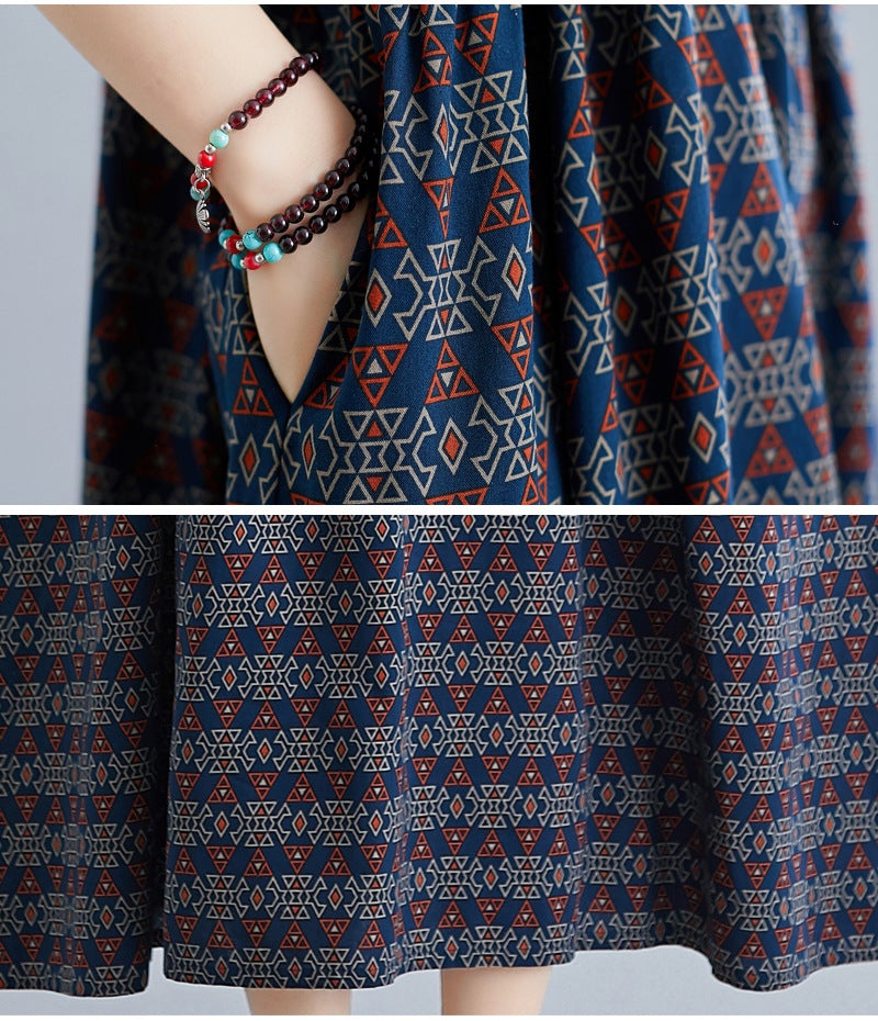 Vintage Linen Plus Sizes Summer Long Maxi Dresses-Dresses-Free Shipping at meselling99