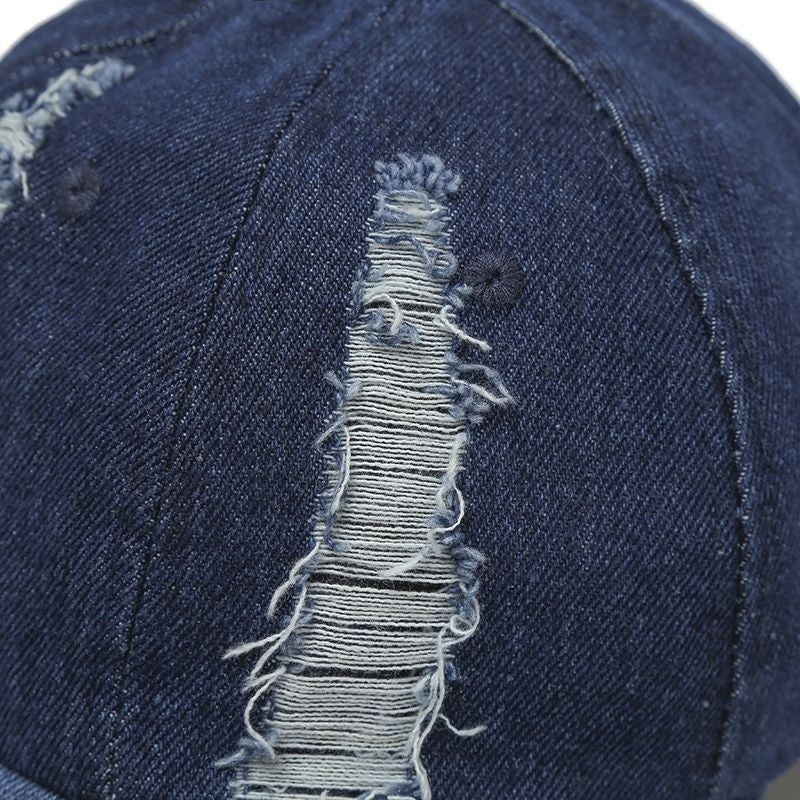 Denim Ripped Vintage Hats