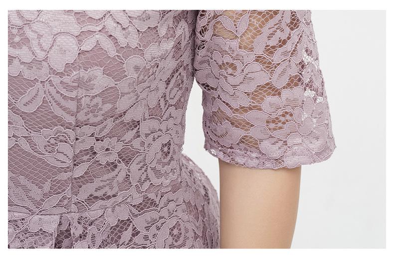 Women Plus Sizes Lace Short Sleeve Dresses-Plus Size Dresses-Free Shipping at meselling99