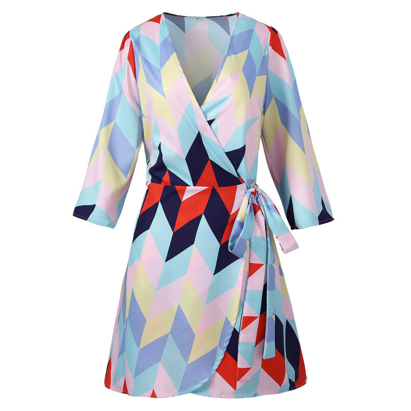 Casual Rainbow Colored Summer Holiday Daily Dresses