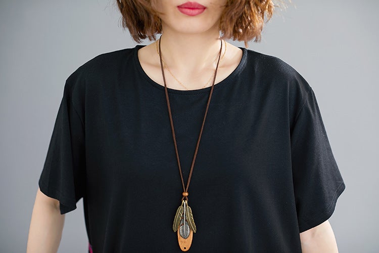 Ethnic Summer Linen Plus Sizes Midi Dresses-The same as picture-One Size-Free Shipping at meselling99