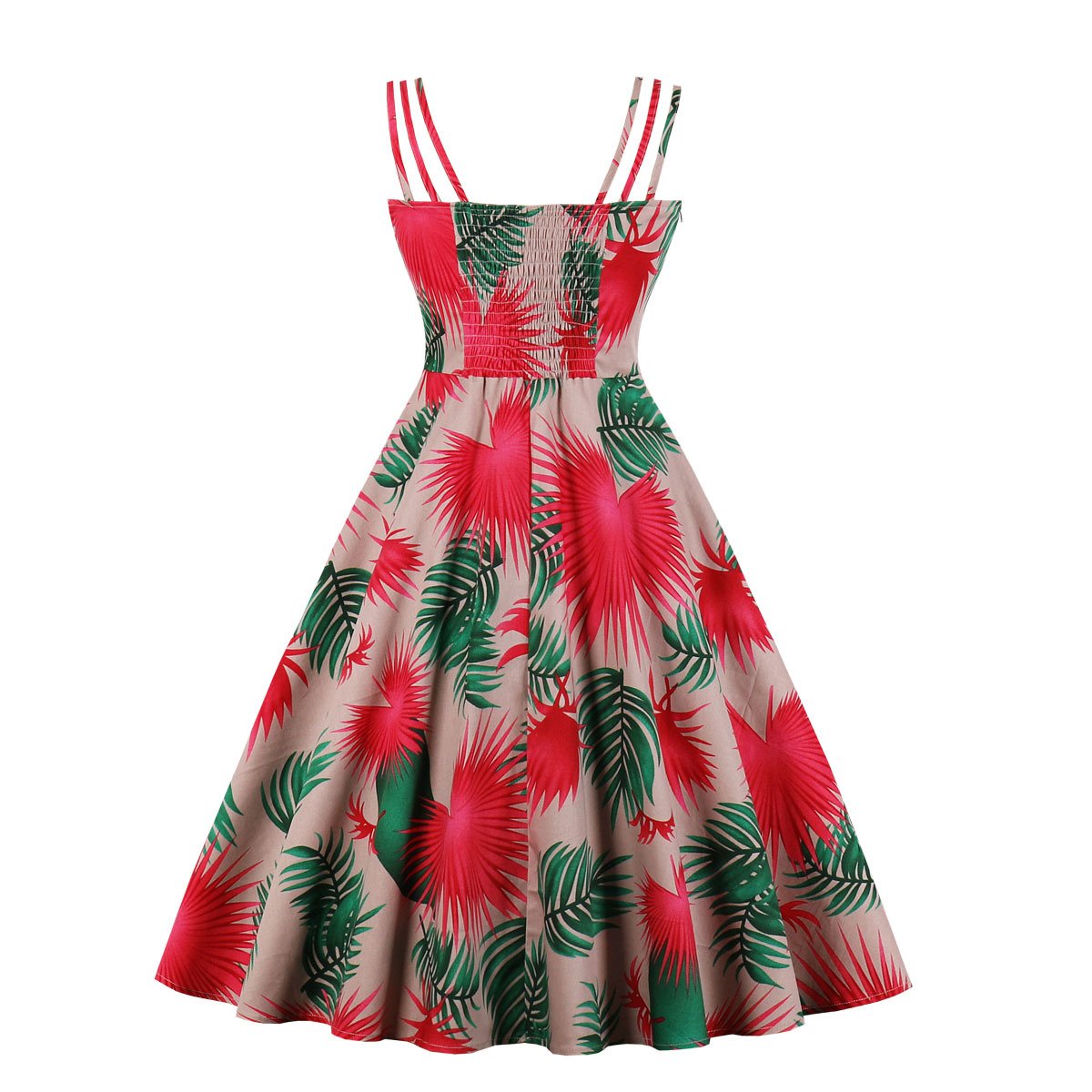 Women Summer Floral Print Retro Dresses-Vintage Dresses-Free Shipping at meselling99