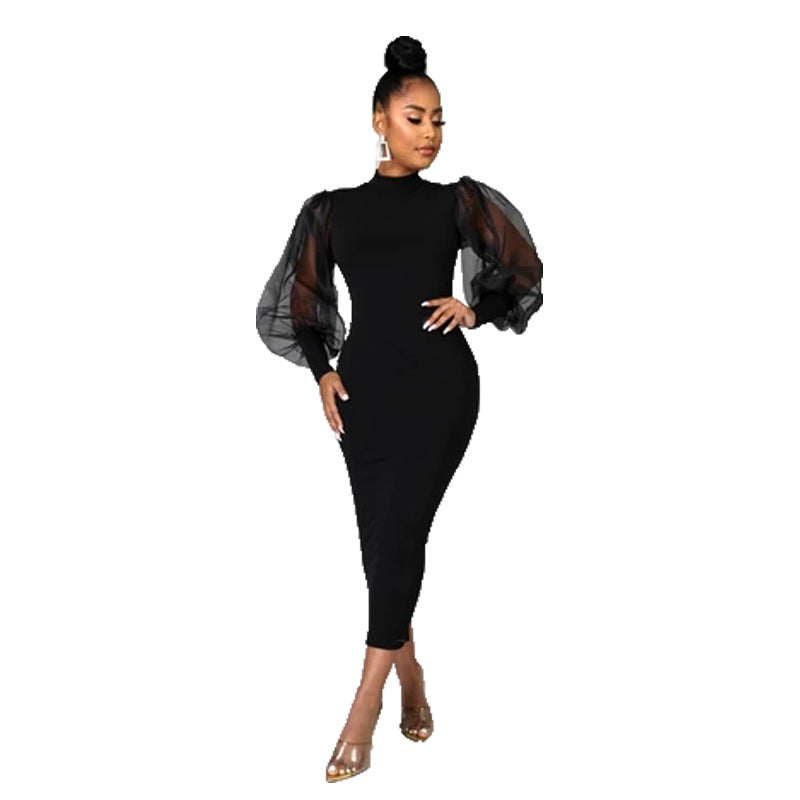 Black Long Sleeves Dresses for Women-Dresses-Free Shipping at meselling99