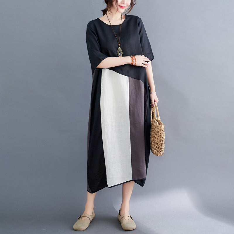 Casual Linen Plus Sizes Summer Women Cozy Dresses-Dresses-Free Shipping at meselling99