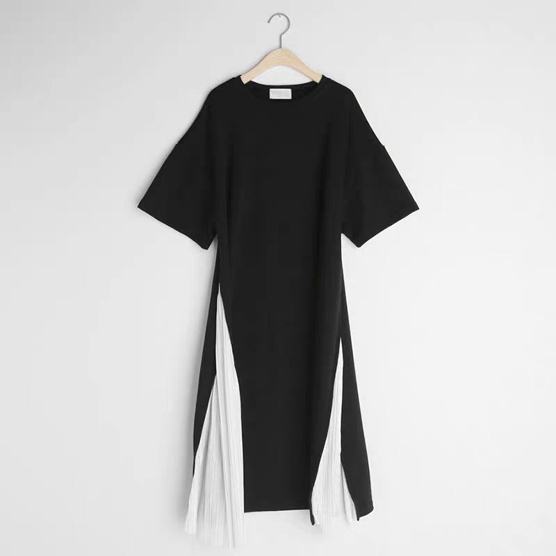 Summer Cotton Casual Women Midi Dresses-Dresses-Black-S 40-50kg-Free Shipping at meselling99