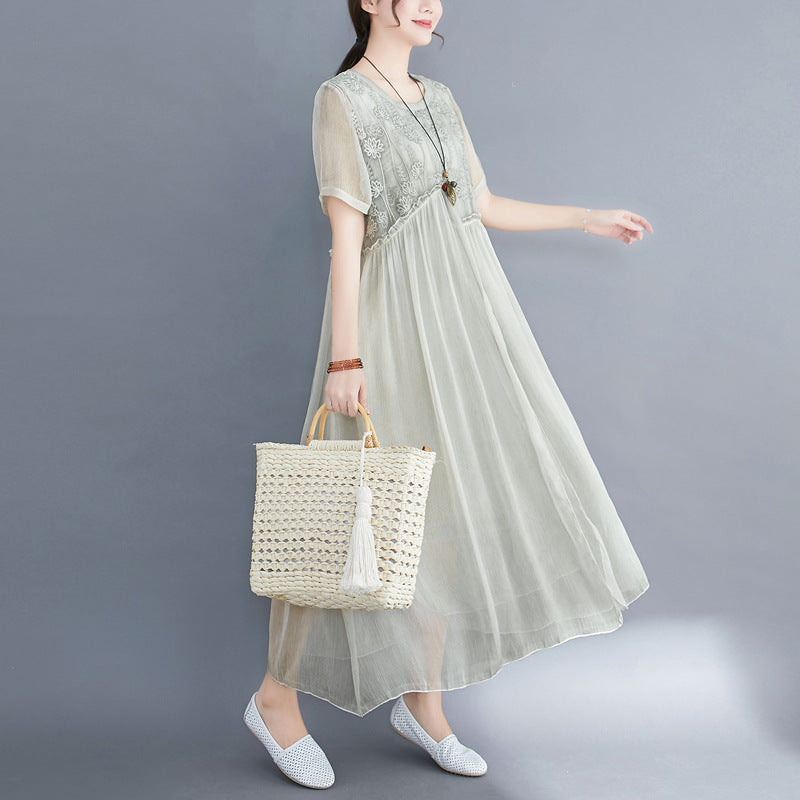 Summer Fairy Chiffon Women Plus Sizes Dresses-Dresses-Free Shipping at meselling99