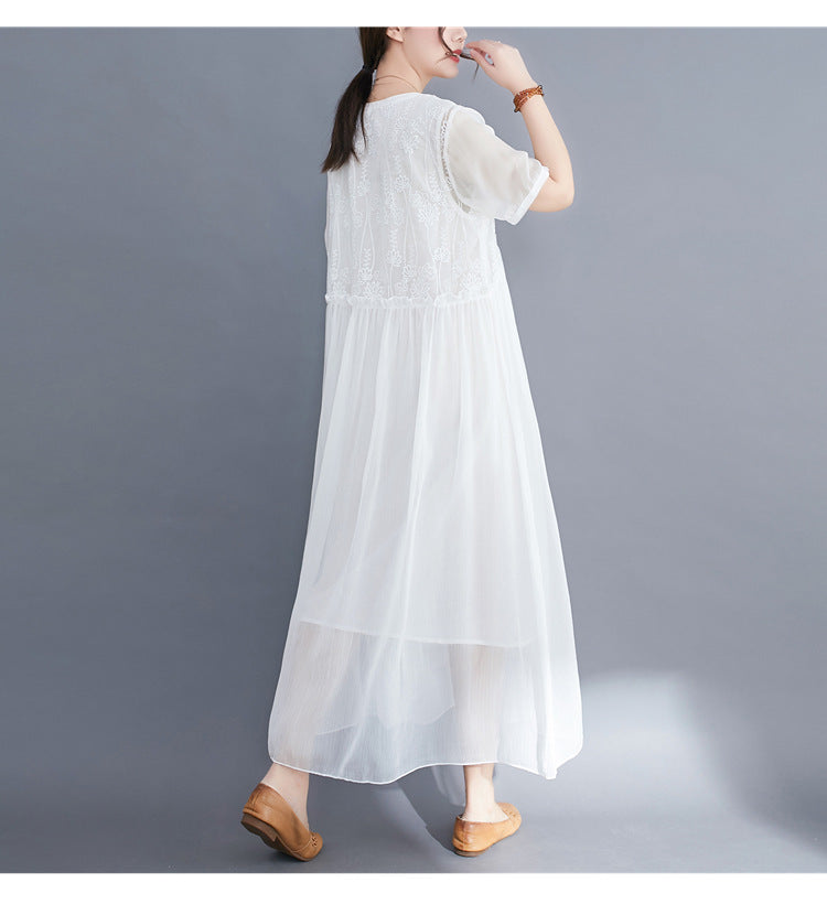 Summer Fairy Chiffon Women Plus Sizes Dresses-Dresses-Free Shipping at meselling99