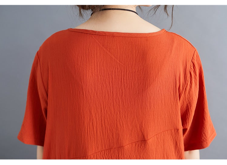 Vintage Irregular Linen Plus Sizes Long Maxi Dresses-Dresses-Free Shipping at meselling99