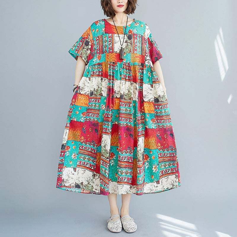 Summer Ethnic Plus Sizes Cozy Long Dresses-Dresses-The same as picture-One Size-Free Shipping at meselling99