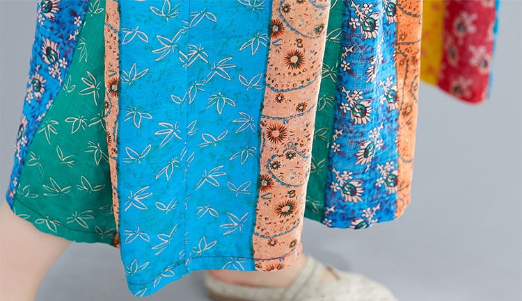 Women Summer Linen Plus Sizes Midi Dresses-Dresses-Free Shipping at meselling99