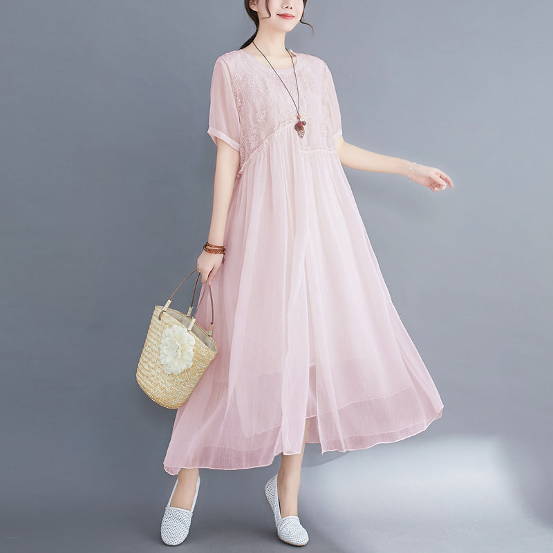 Summer Fairy Chiffon Women Plus Sizes Dresses-Dresses-Free Shipping at meselling99