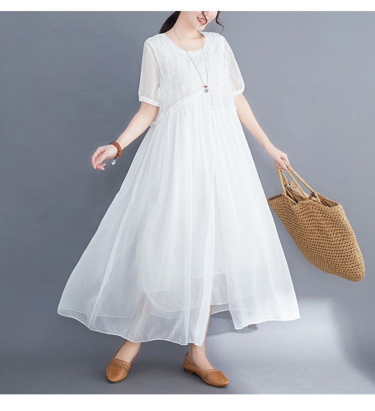 Summer Fairy Chiffon Women Plus Sizes Dresses-Dresses-Free Shipping at meselling99