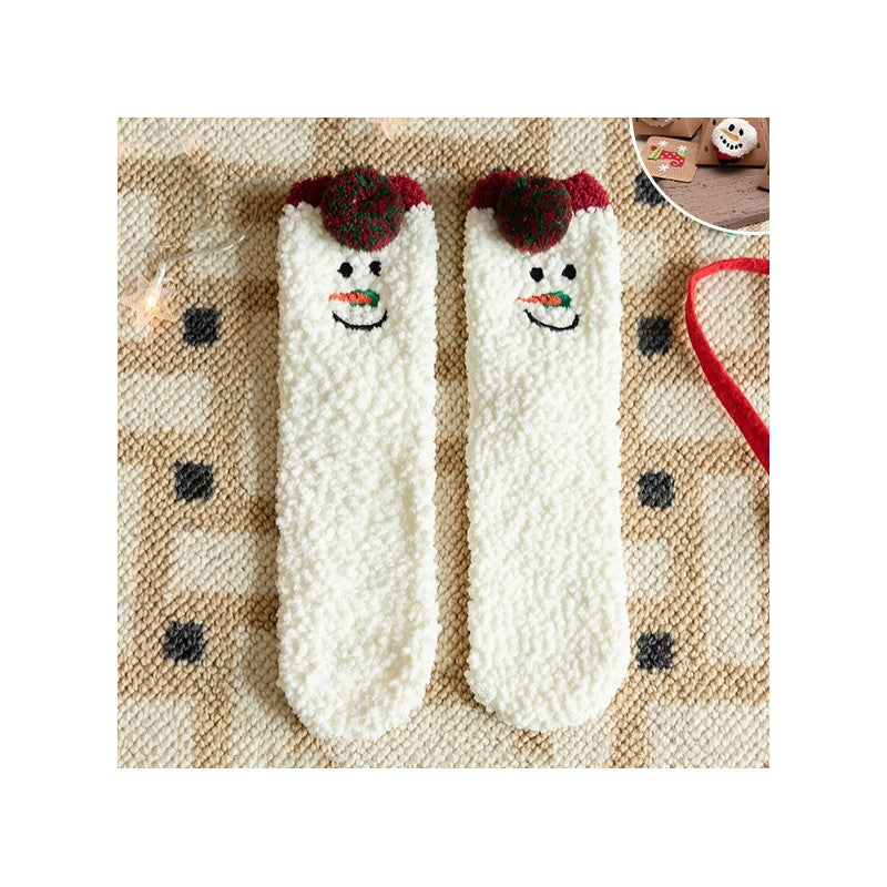 Christmas Lovely Coral Fleece Socks