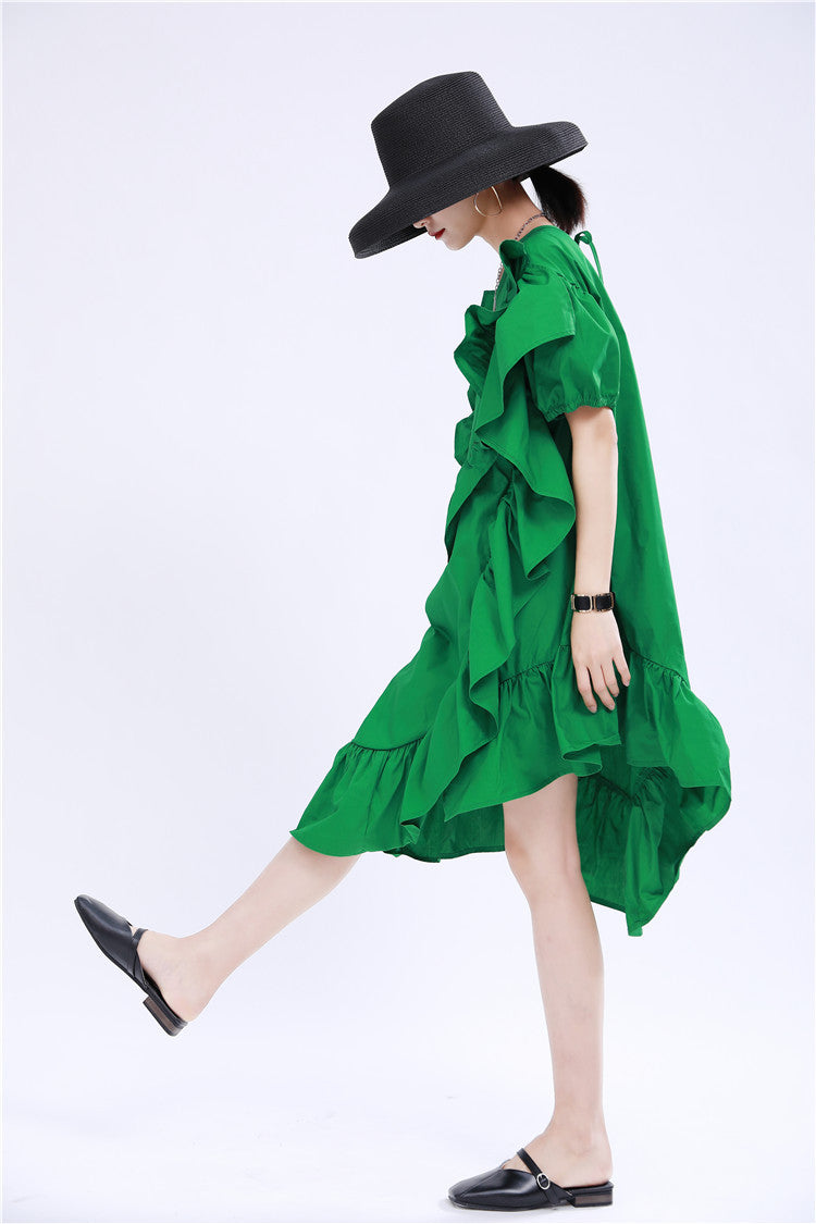 Designed 3D Ruffled Summer Women Short Dresses-Dresses-Free Shipping at meselling99