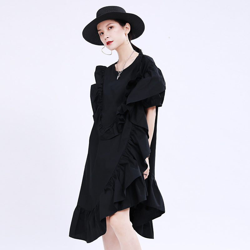 Designed 3D Ruffled Summer Women Short Dresses-Dresses-Free Shipping at meselling99