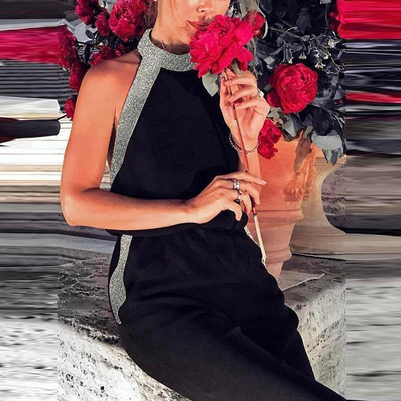 Sexy Black Summer Party Overalls Jumpsuits