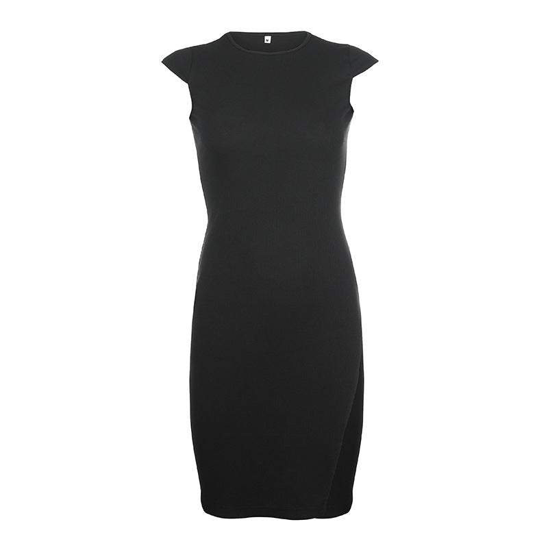 Sexy Split Flornt Short Mini Dresses-Sexy Dresses-Black-S-Free Shipping at meselling99