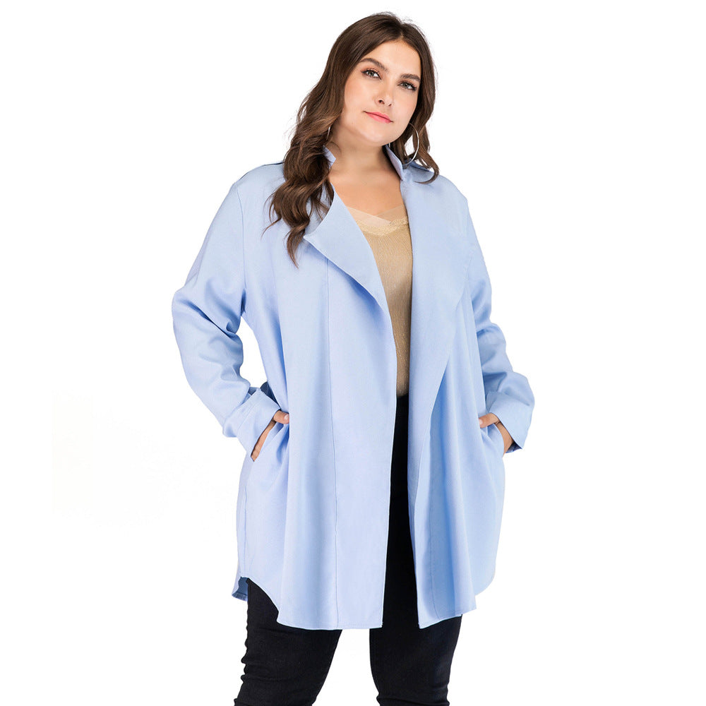Plus Size Women's Trench Coat