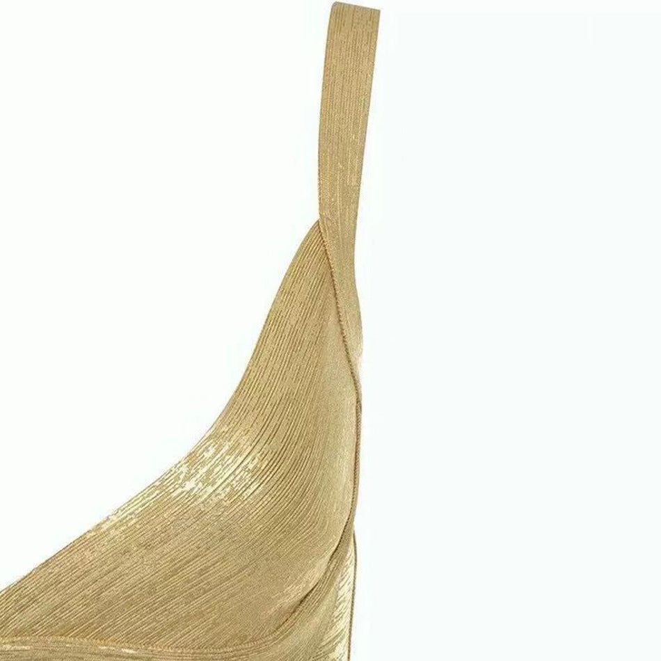 Gold Bandage Sexy Party Evening Dresses-Sexy Dresses-Free Shipping at meselling99