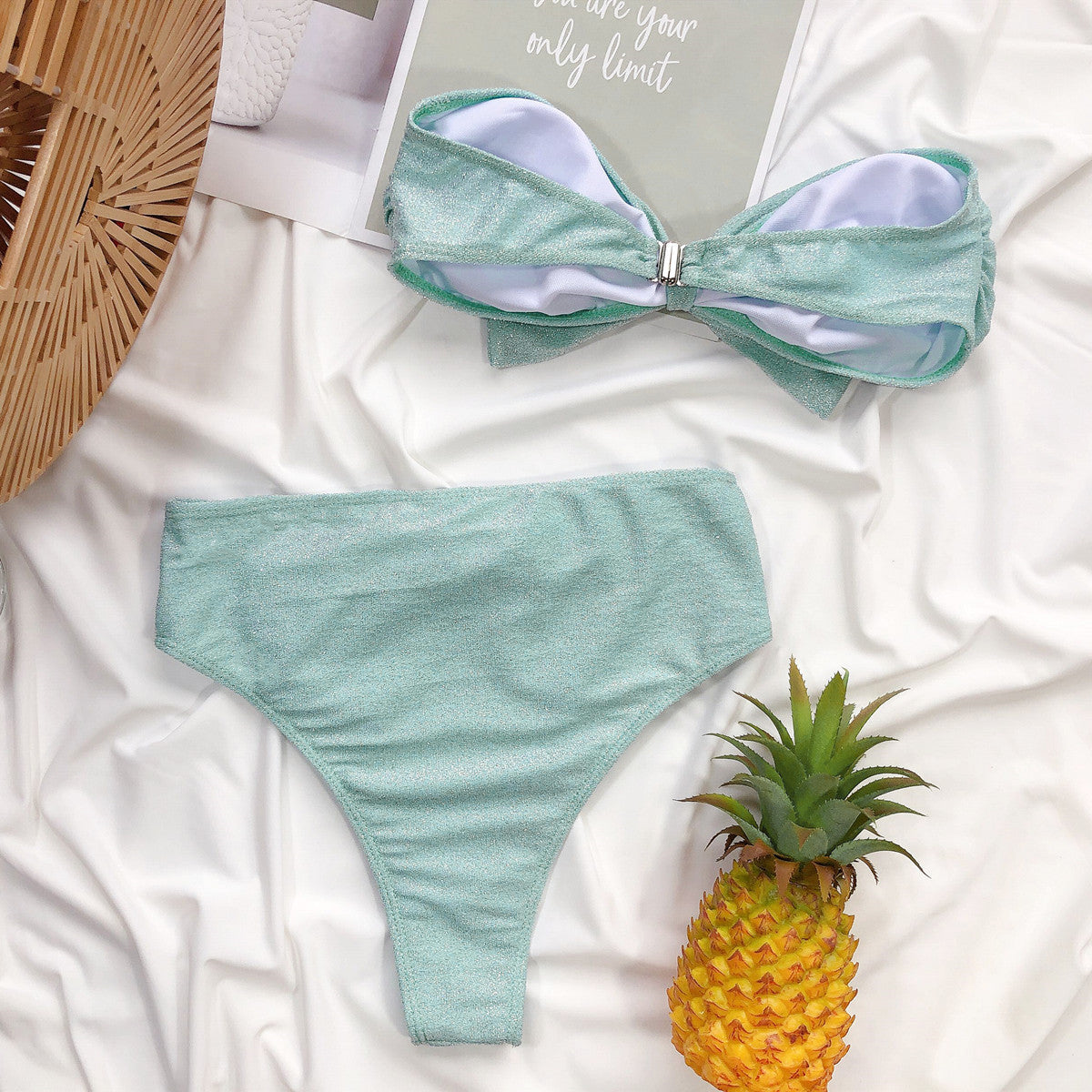 Sexy Bowknot Two Pieces Bikini Swimsuits