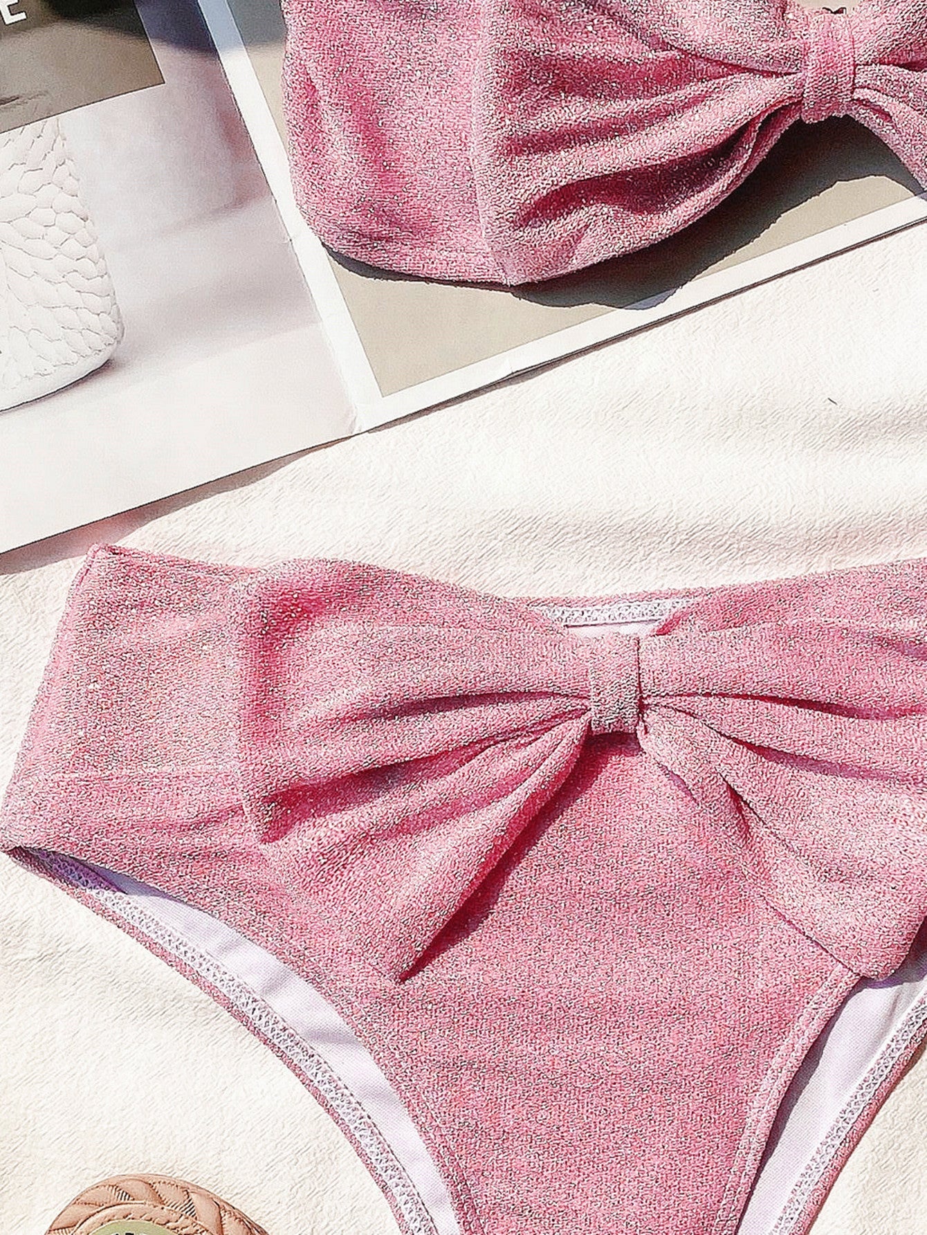 Sexy Bowknot Two Pieces Bikini Swimsuits