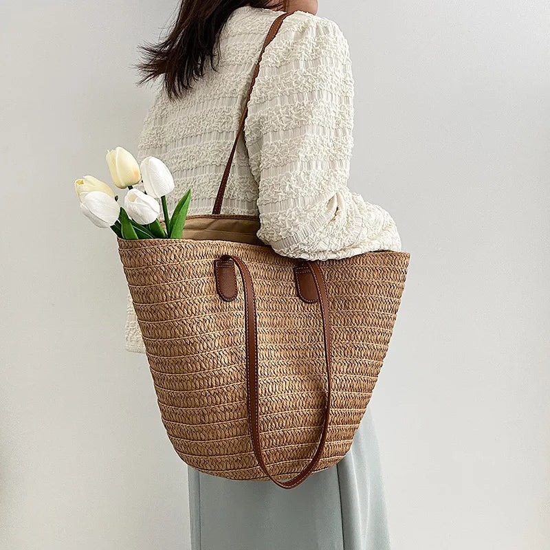 Luxury Designer Straw Tote Bag for Women