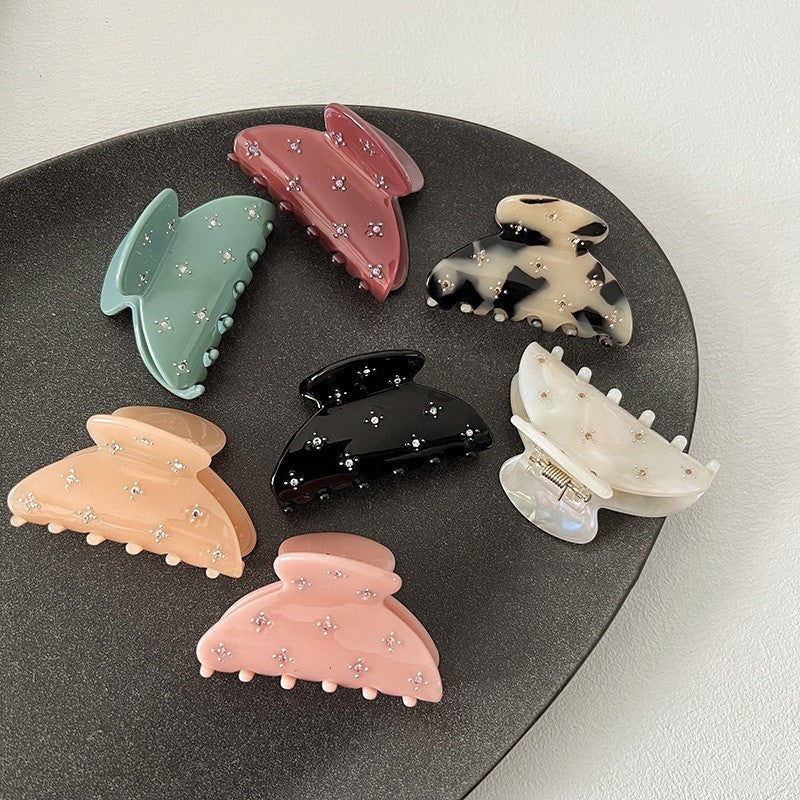 Chic Rhinestone Acetate Hair Claw Clip