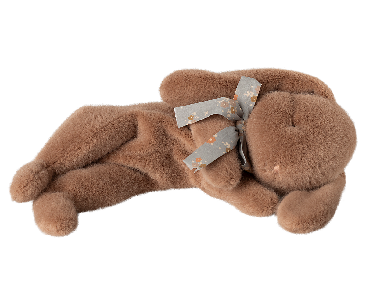 Sleeping bunny plush, Small  Soft brown