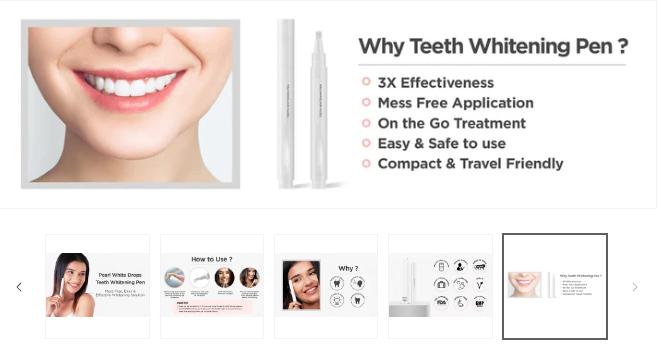 Pearl White Pen - A Whiter Smile in 30 Seconds - 1+1 FREE