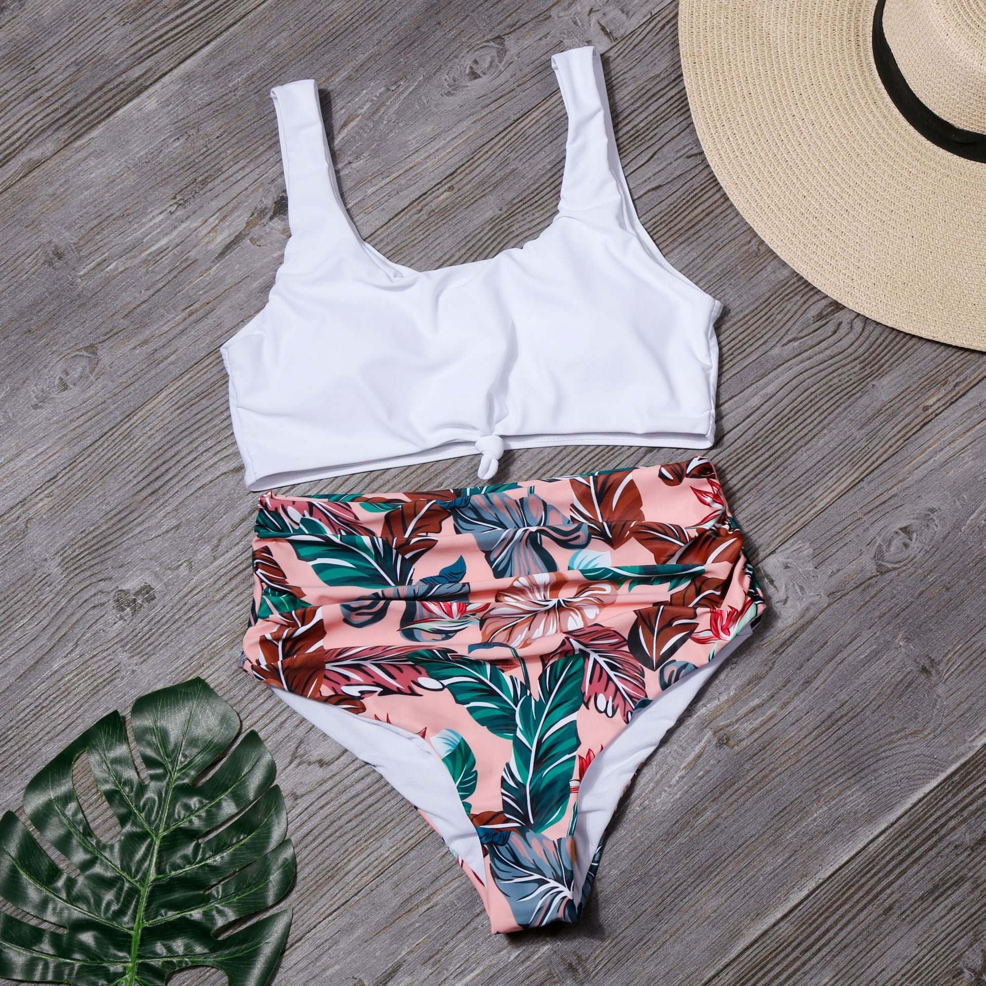 Sexy Leopard Two Pieces Bikini Swimsuits