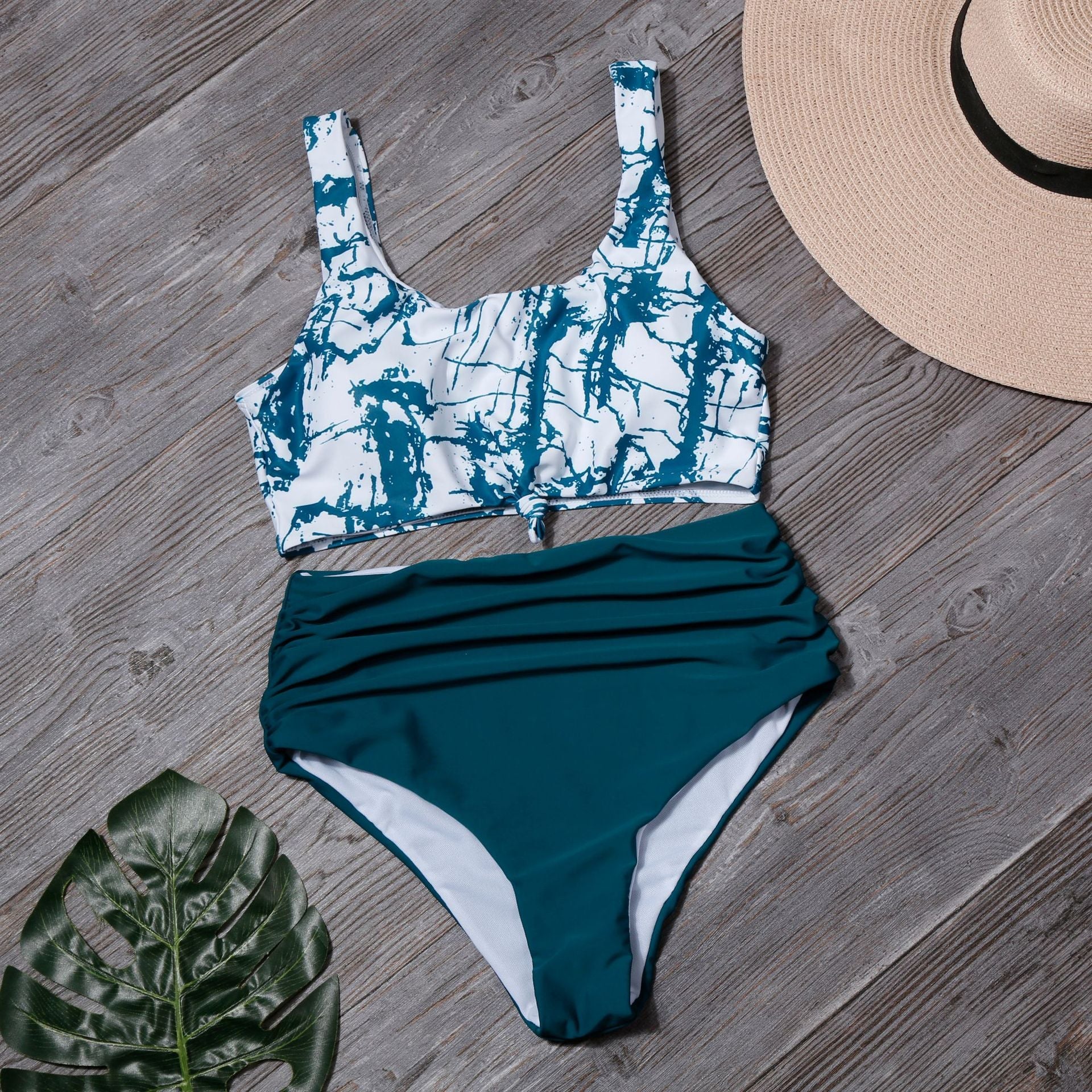 Sexy Leopard Two Pieces Bikini Swimsuits