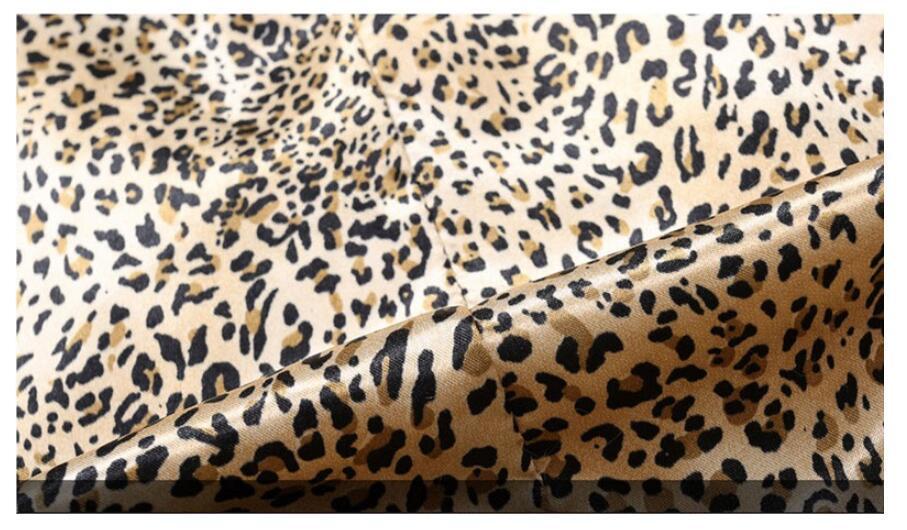 Luxury Winter Artificial Leather with Fur Leopard Coats