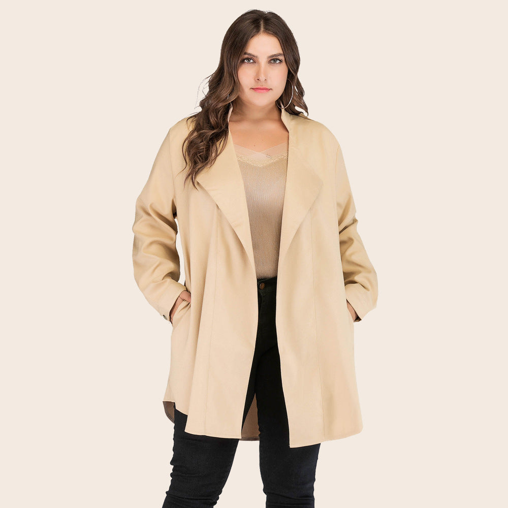 Plus Size Women's Trench Coat
