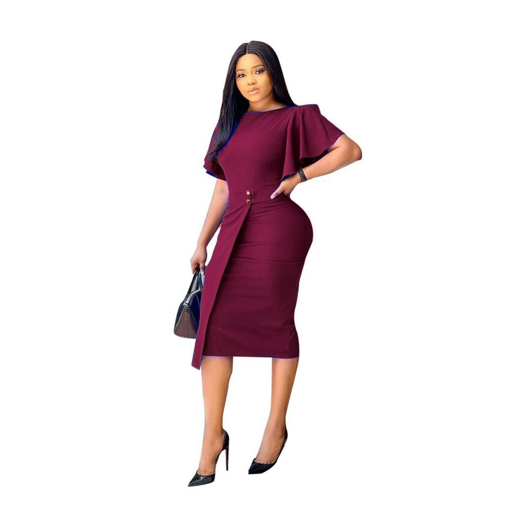 Women Plus Sizes Round Neck Sexy Bodycon Dresses--Free Shipping at meselling99