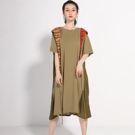 Leisure Linen Summer Women Plus Sizes Midi Dresses-Dresses-Free Shipping at meselling99