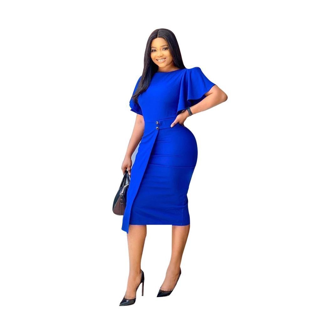 Women Plus Sizes Round Neck Sexy Bodycon Dresses--Free Shipping at meselling99