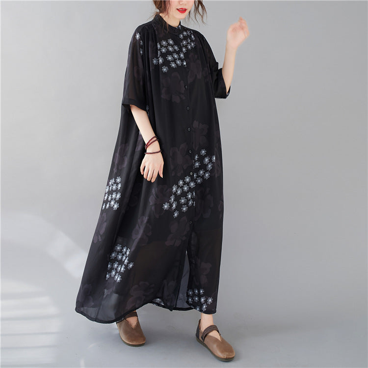 Summer Fashion Plus Sizes Chiffon Shirts Dresses-Dresses-The same as picture-One Size-Free Shipping at meselling99