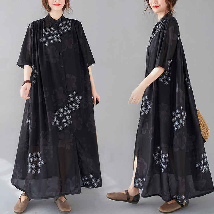 Summer Fashion Plus Sizes Chiffon Shirts Dresses-Dresses-The same as picture-One Size-Free Shipping at meselling99