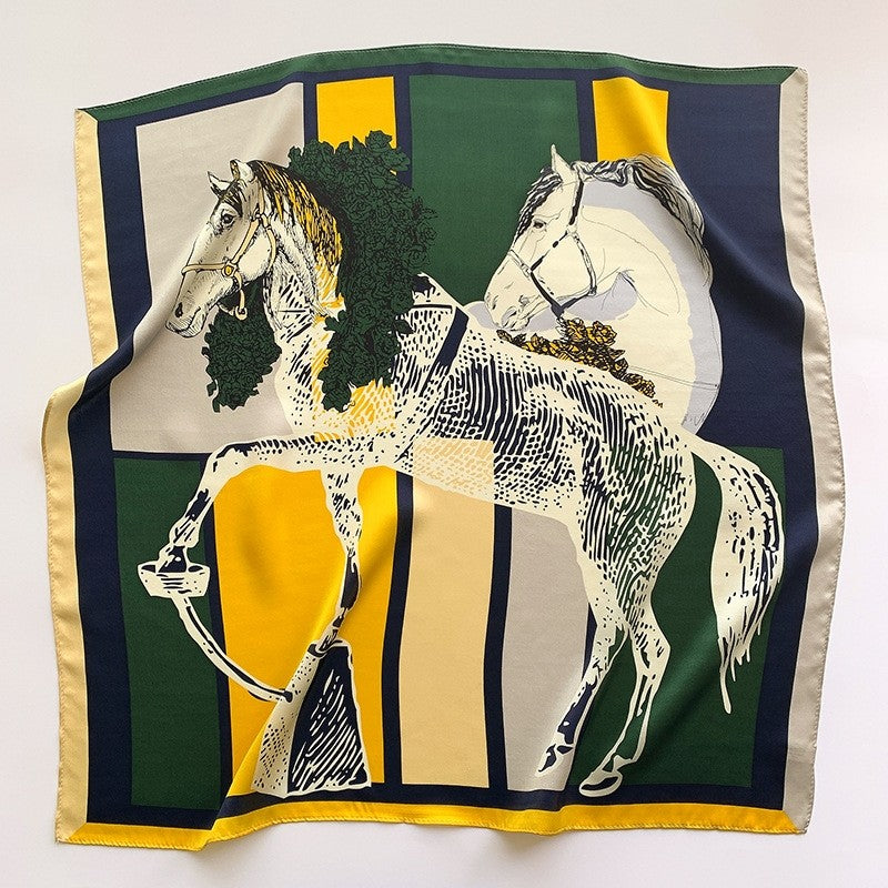 Malaysian Print Square Silk Scarf