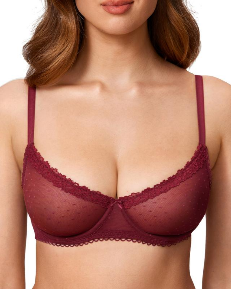 The AuraLace Balconette Bra - Lace See-Through, Demi Sheer, and  Customers + 50% OFF