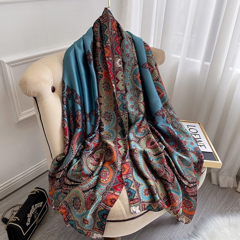 Stylish Long Floral Print Scarf