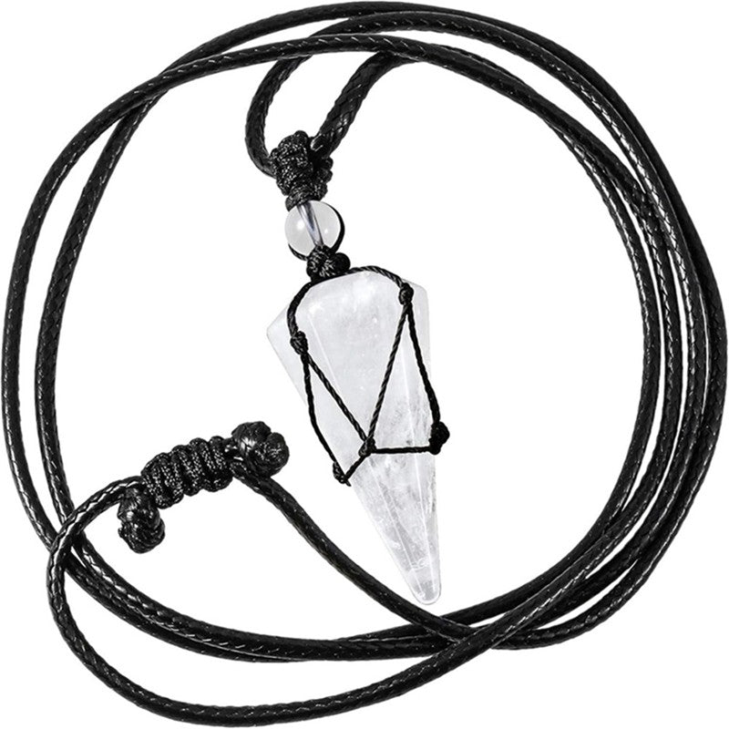 Hexagonal Mesh Pendant Necklace