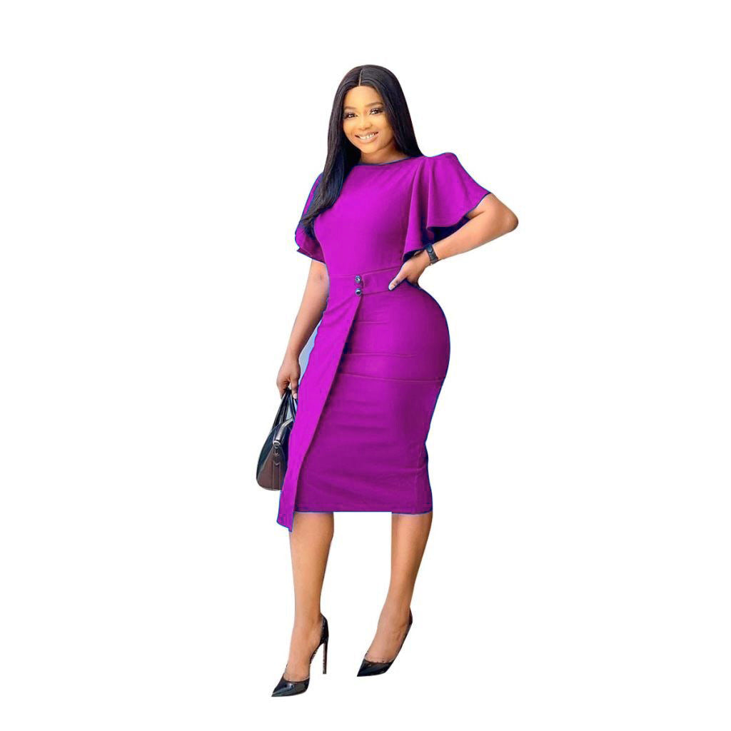 Women Plus Sizes Round Neck Sexy Bodycon Dresses--Free Shipping at meselling99