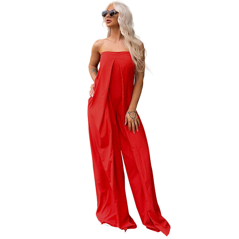 Sexy Strapless High Waist Women Jumpsuits