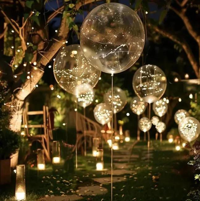The AuraGlow LED Balloon Set - Elegant,  Centerpieces for Indoor/Outdoor Decor + 1+1 FREE